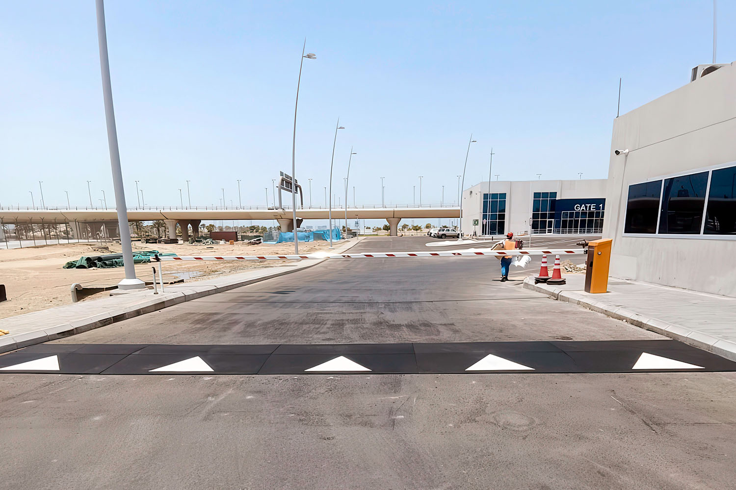 King Abdulaziz Airport speed calming installation